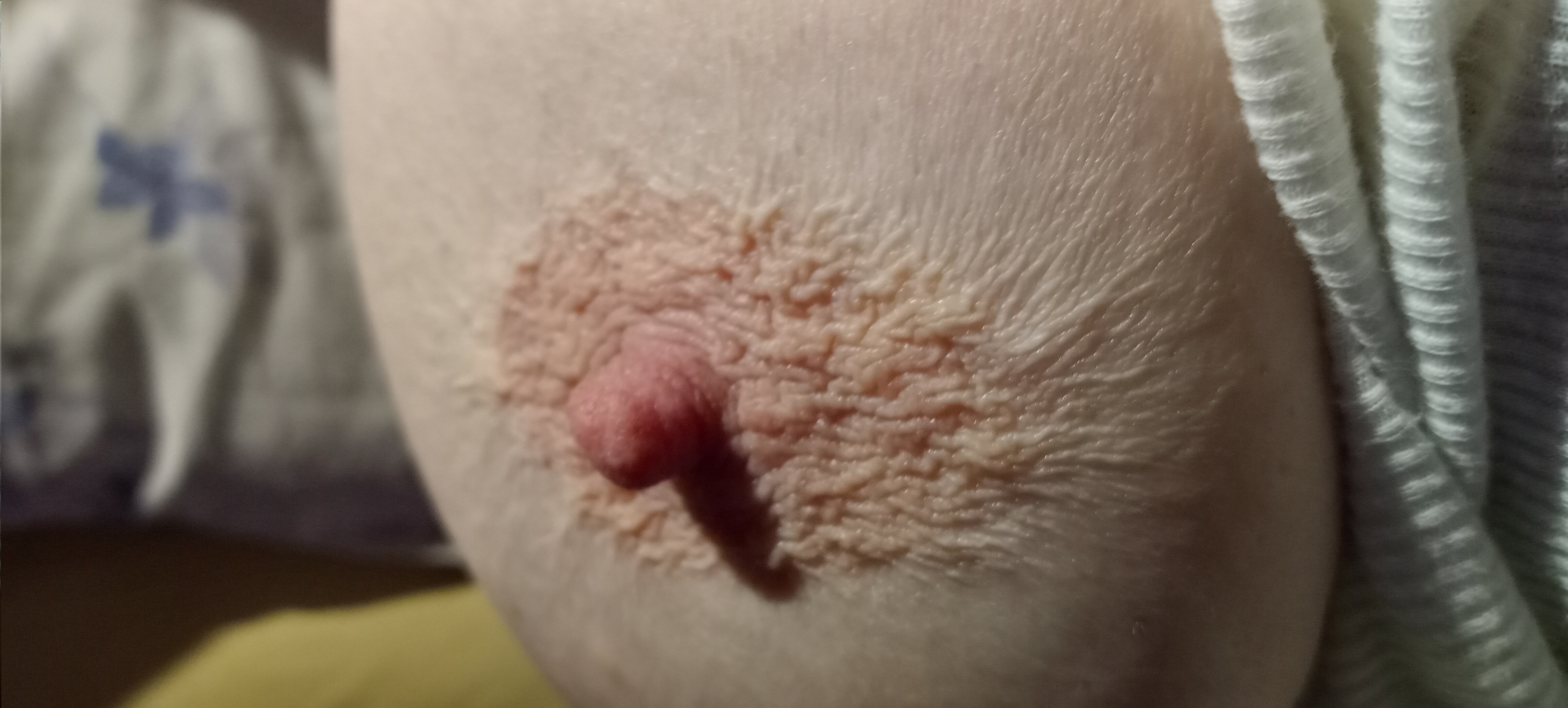 My wife Donna Pennells tits and hard nipples