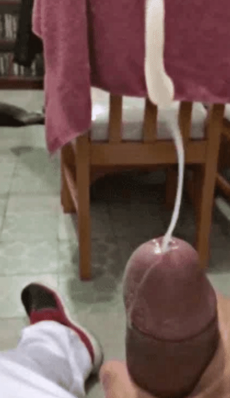 Cum from hard Gay cock
